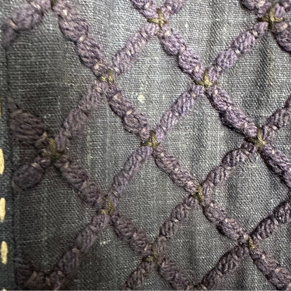 Umber & Ochre reversible dress, size small, blue/floral, luxury brand, long slv. - Picture 3 of 12